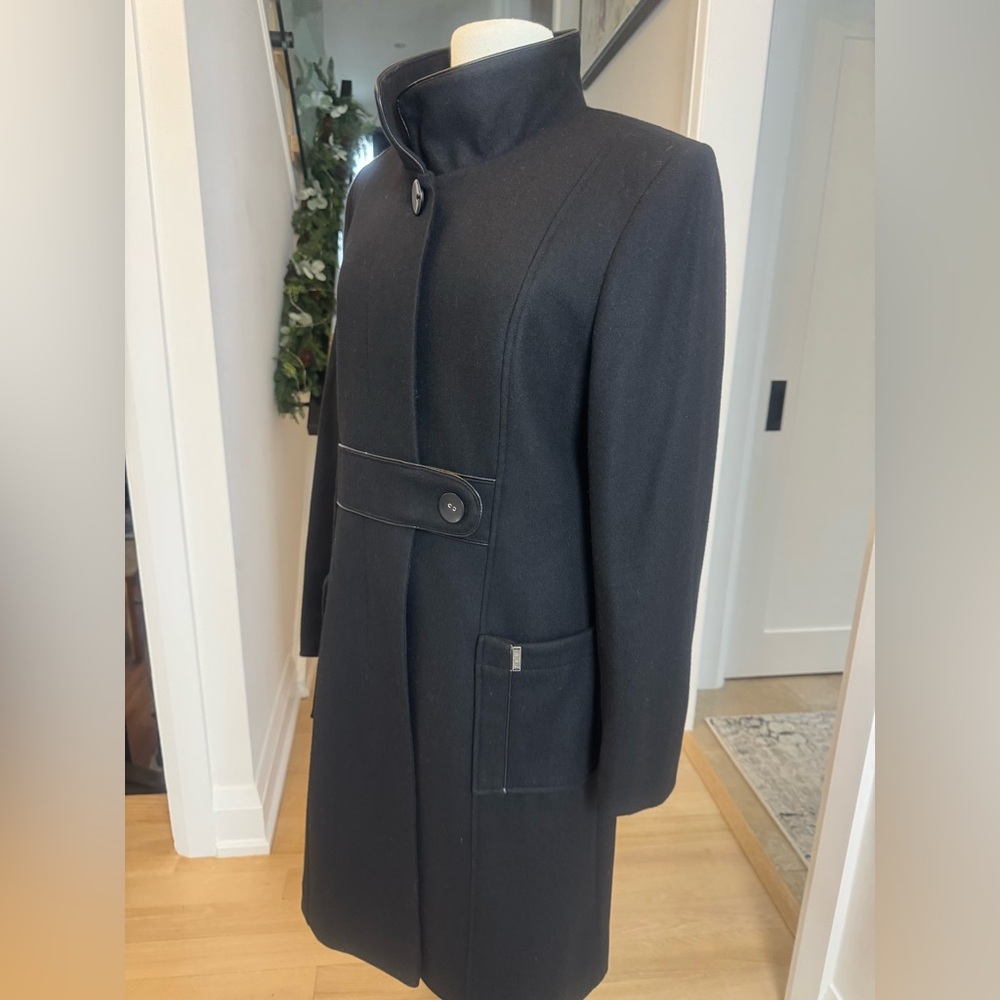 ME-JAY Wool Blend Coat Black – Size 14 - Picture 6 of 12